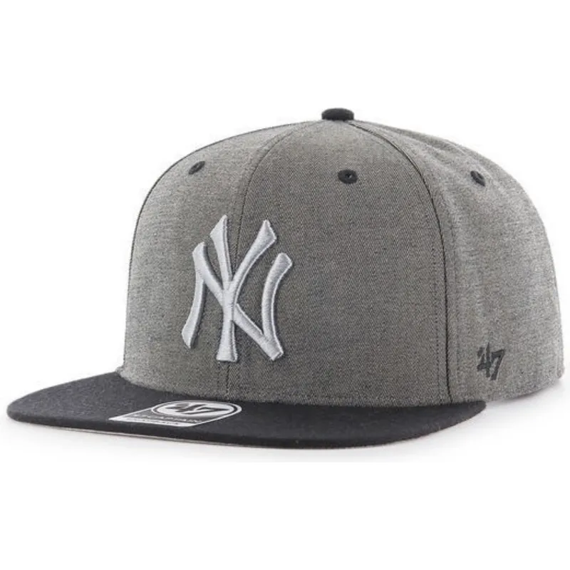 siltovka-rovna-siva-snapback-jaspeado-new-york-yankees-mlb-47-brand
