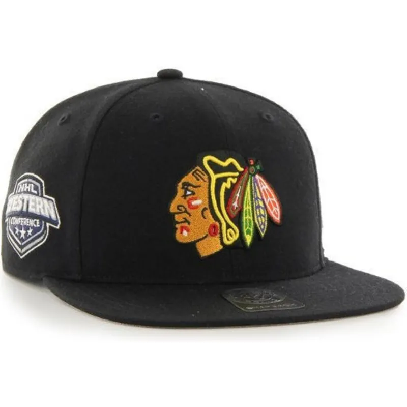 siltovka-rovna-cierna-snapback-chicago-blackhawks-nhl-47-brand