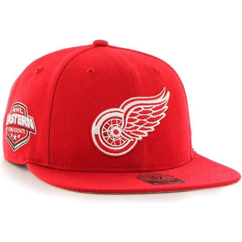 siltovka-rovna-cervena-snapback-detroit-red-wings-nhl-47-brand