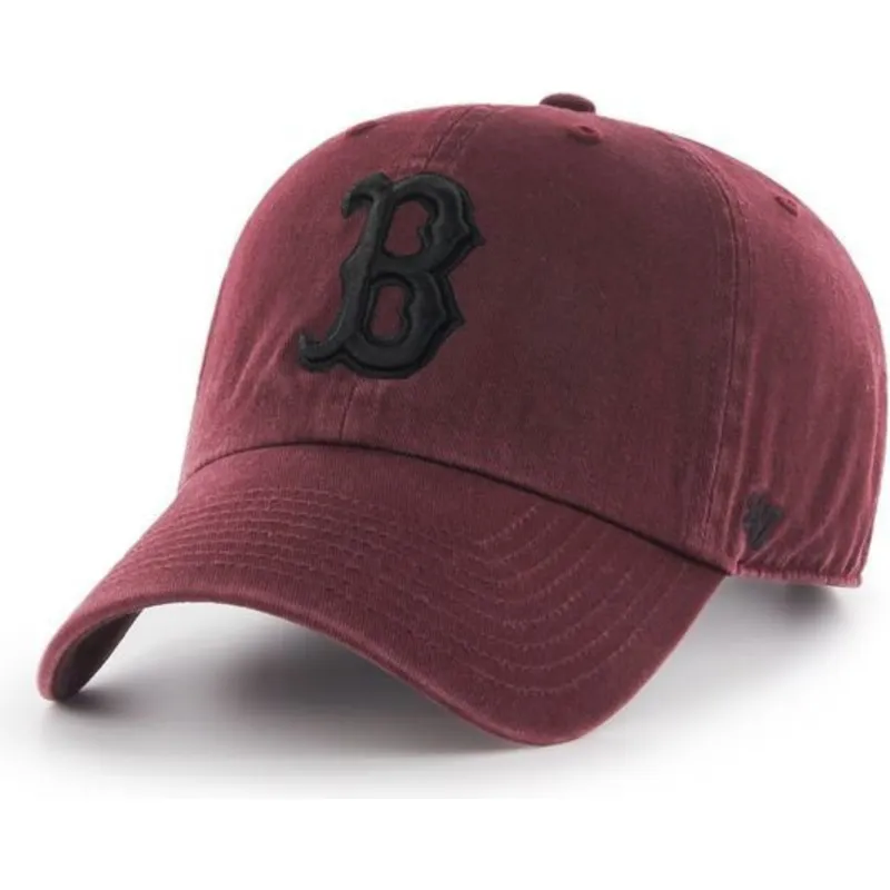 cap-zaoblena-red-adjustable-strap-granate-negro-boston-red-sox-mlb-47-brand