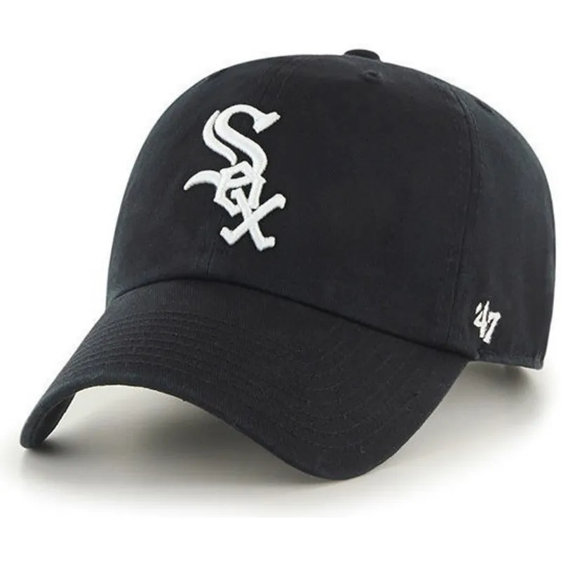 cap-zaoblena-black-adjustable-strap-chicago-white-sox-mlb-47-brand cap-zaoblena-black-adjustable-strap-chicago-white-sox-mlb-47-brand