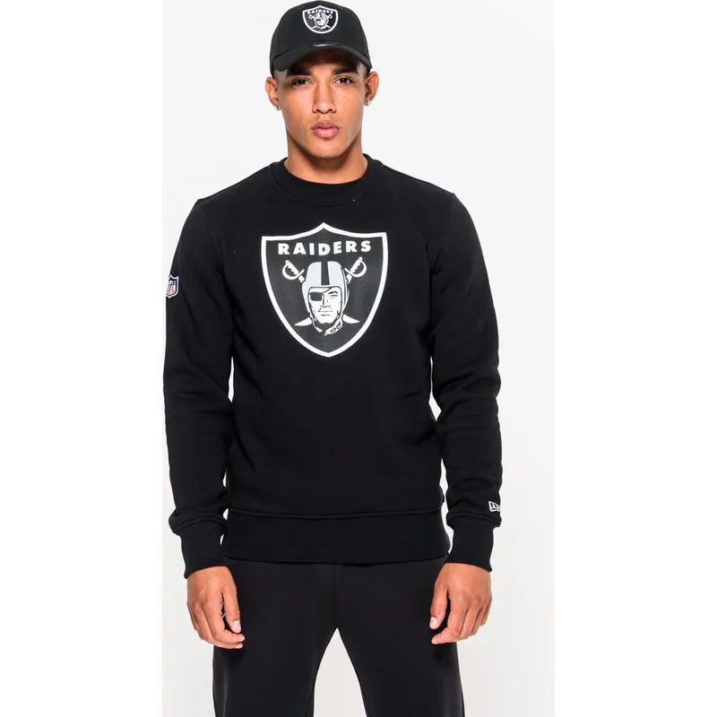 mikiny-bez-kapucne-cierna-crew-neck-las-vegas-raiders-nfl-new-era