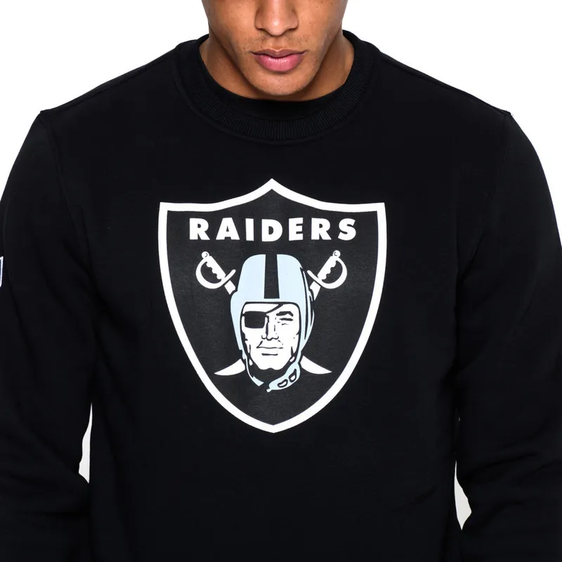 mikiny-bez-kapucne-cierna-crew-neck-las-vegas-raiders-nfl-new-era
