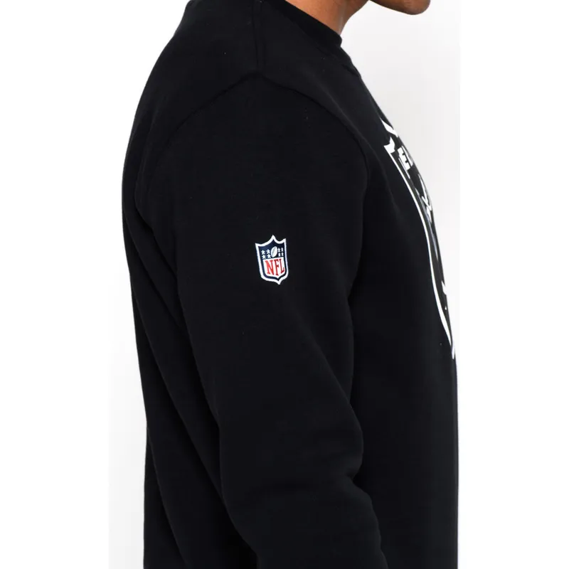 mikiny-bez-kapucne-cierna-crew-neck-las-vegas-raiders-nfl-new-era
