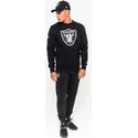 mikiny-bez-kapucne-cierna-crew-neck-las-vegas-raiders-nfl-new-era