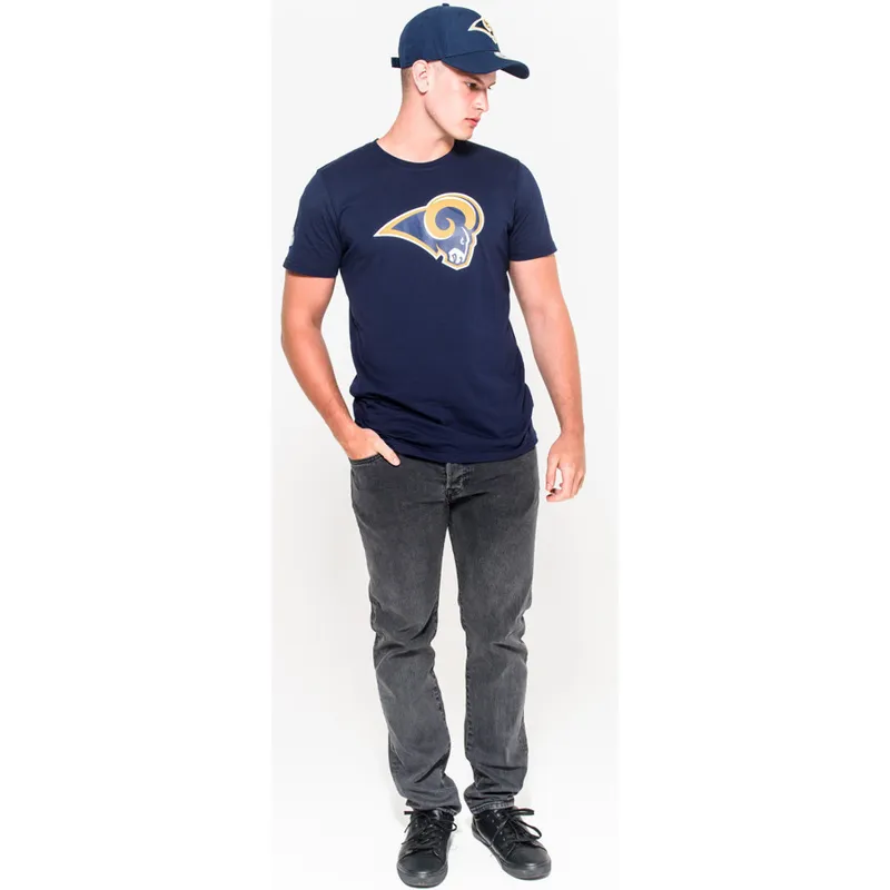 tricka-kratky-rukav-modra-los-angeles-rams-nfl-new-era