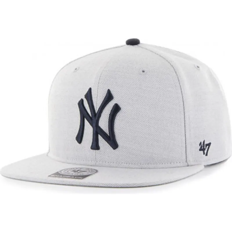 siltovka-rovna-siva-snapback-new-york-yankees-mlb-47-brand