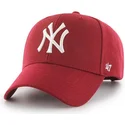 siltovka-zaoblena-cervena-snapback-new-york-yankees-mlb-47-brand
