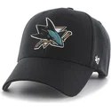 cap-zaoblena-black-adjustable-strap-san-jose-sharks-nhl-47-brand