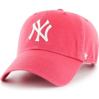 Šiltovka zaoblená ružová nastaviteľný chicle New York Yankees MLB 47 Brand