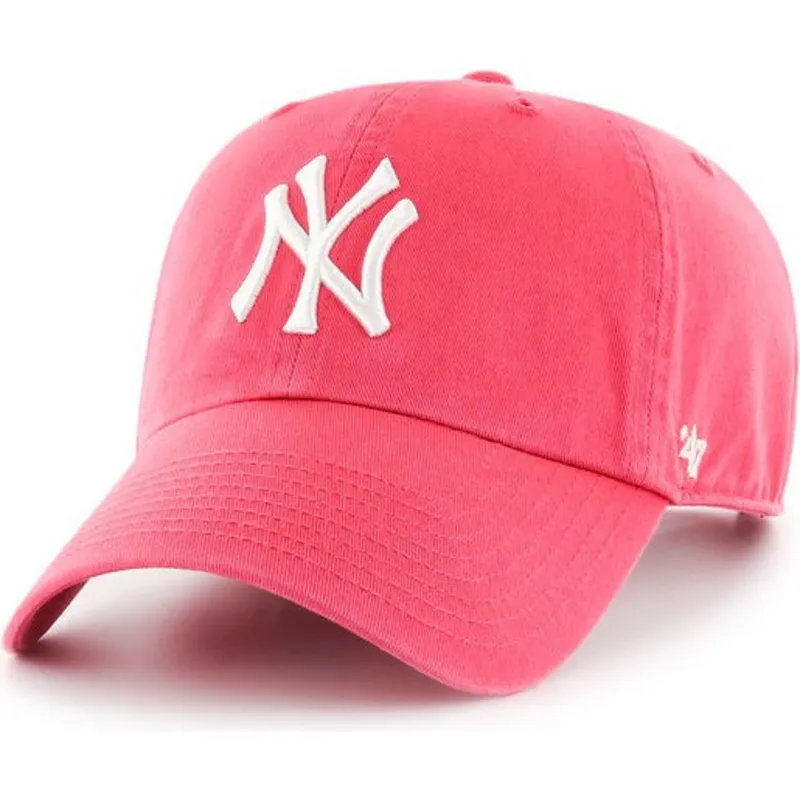cap-zaoblena-pink-adjustable-strap-chicle-new-york-yankees-mlb-47-brand cap-zaoblena-pink-adjustable-strap-chicle-new-york-yankees-mlb-47-brand