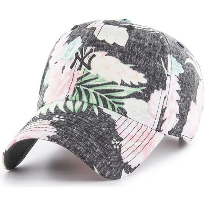 siltovka-zaoblena-siva-nastavitelny-estampado-floral-new-york-yankees-mlb-47-brand