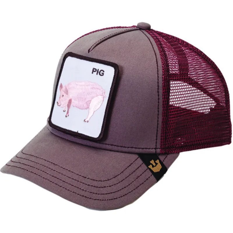 siltovka-zaoblena-cervena-snapback-pig-the-farm-goorin-bros