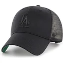 schwarze-trucker-kappe-mit-schwarzem-logo-der-los-angeles-dodgers-mlb-mvp-branson-von-47-brand