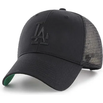 schwarze-trucker-kappe-mit-schwarzem-logo-der-los-angeles-dodgers-mlb-mvp-branson-von-47-brand