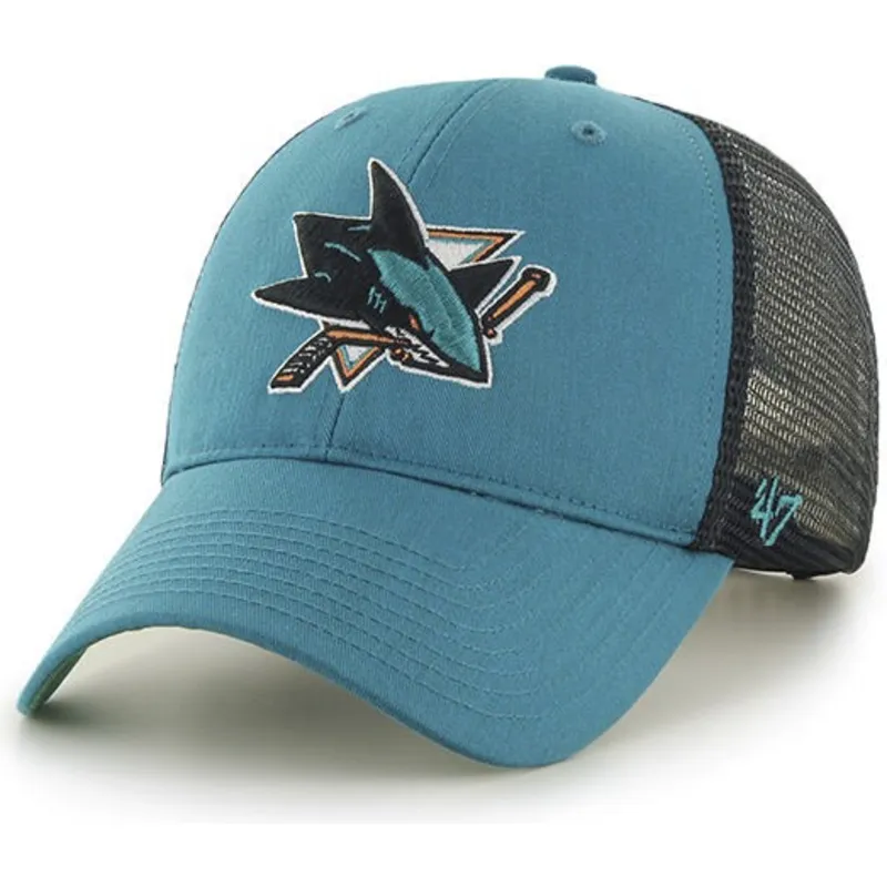siltovka-zaoblena-zelena-snapback-san-jose-sharks-nhl-47-brand