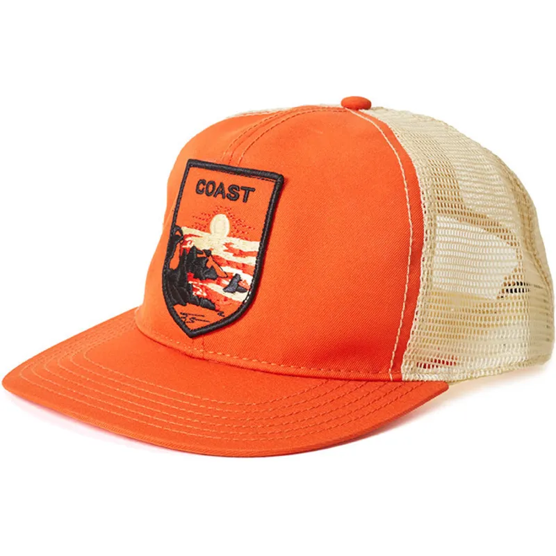 siltovka-zaoblena-oranzova-snapback-coast-out-the-farm-goorin-bros