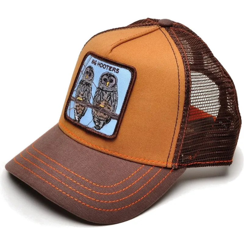 siltovka-zaoblena-hneda-snapback-lechuzas-hooters-the-farm-goorin-bros