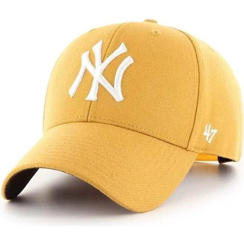 siltovka-zaoblena-zlta-snapback-new-york-yankees-mlb-47-brand