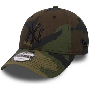 Cap zaoblená camouflage adjustable strap negro 9FORTY Essential New York Yankees MLB New Era