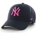 cap-zaoblena-navy-blue-adjustable-strap-rosa-new-york-yankees-mlb-47-brand