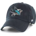 schwarze-san-jose-sharks-nhl-clean-up-curve-cap-von-47-brand