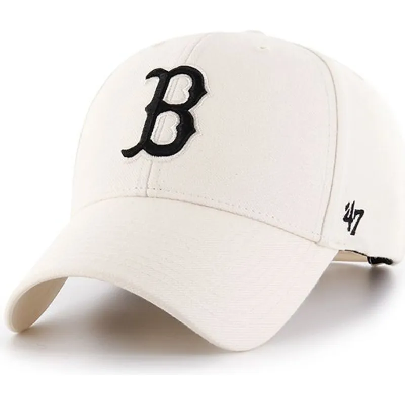 siltovka-zaoblena-krem-snapback-boston-red-sox-mlb-47-brand