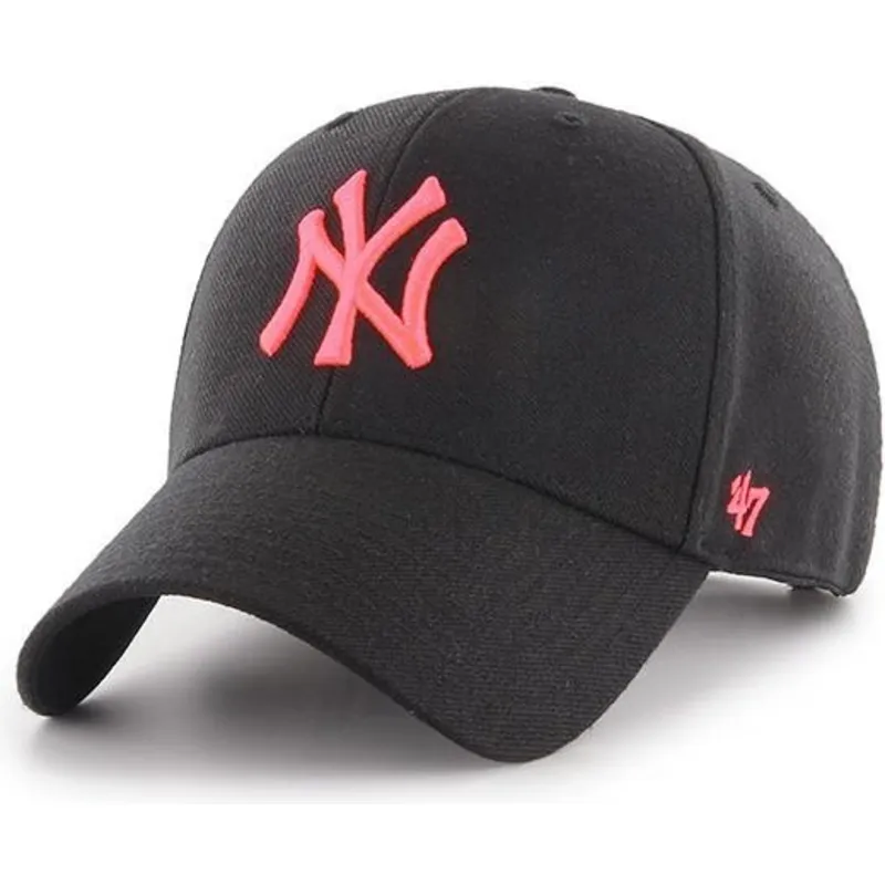 siltovka-zaoblena-cierna-snapback-rosa-new-york-yankees-mlb-47-brand