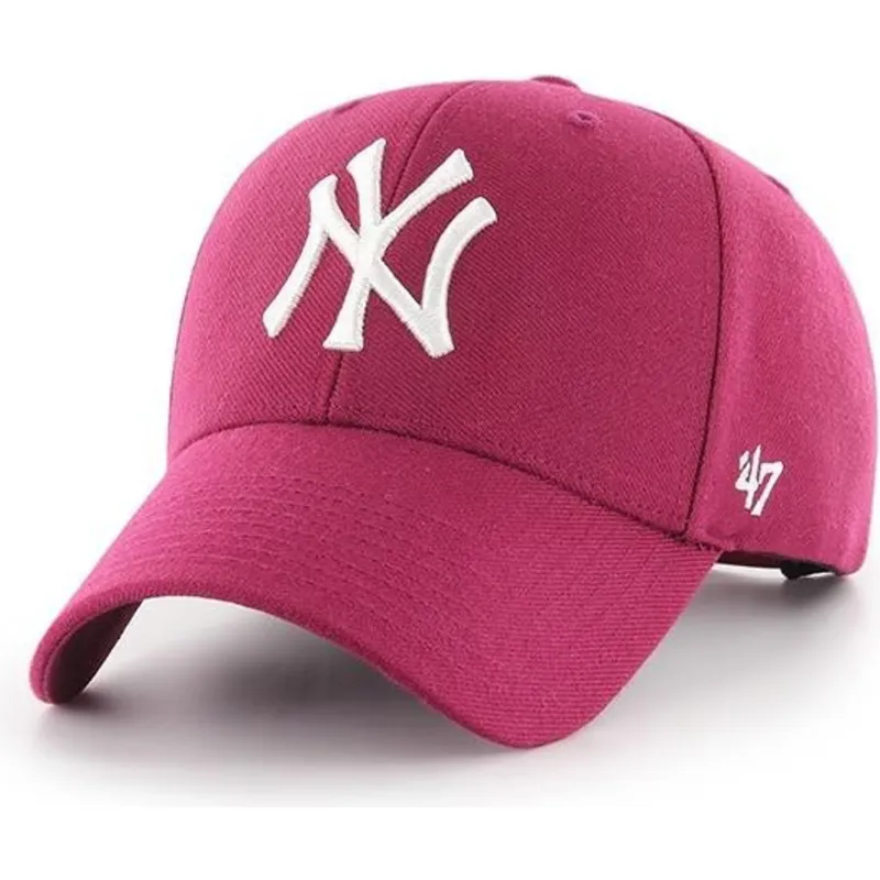 siltovka-zaoblena-ruzova-snapback-galaxy-new-york-yankees-mlb-47-brand