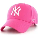 cap-zaoblena-pink-snapback-magenta-new-york-yankees-mlb-47-brand