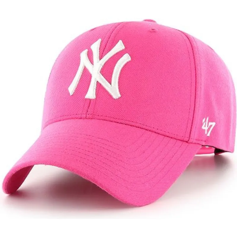 siltovky-zaoblena-ruzova-snapback-magenta-new-york-yankees-mlb-47-brand