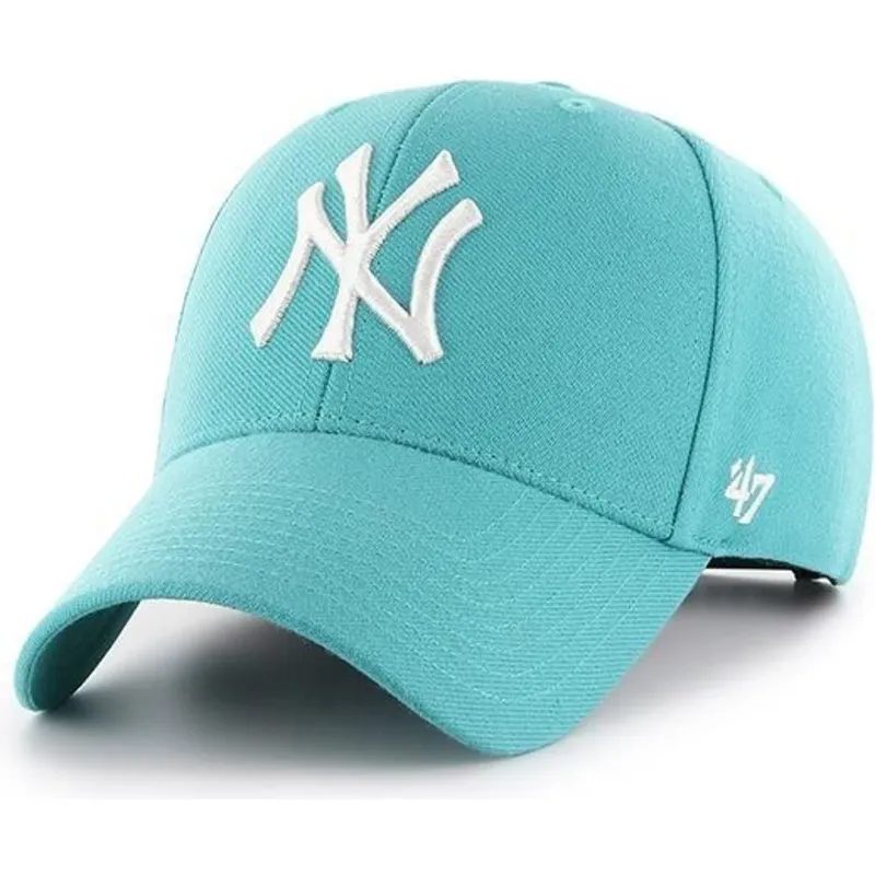 siltovka-zaoblena-zelena-snapback-turquesa-new-york-yankees-mlb-47-brand