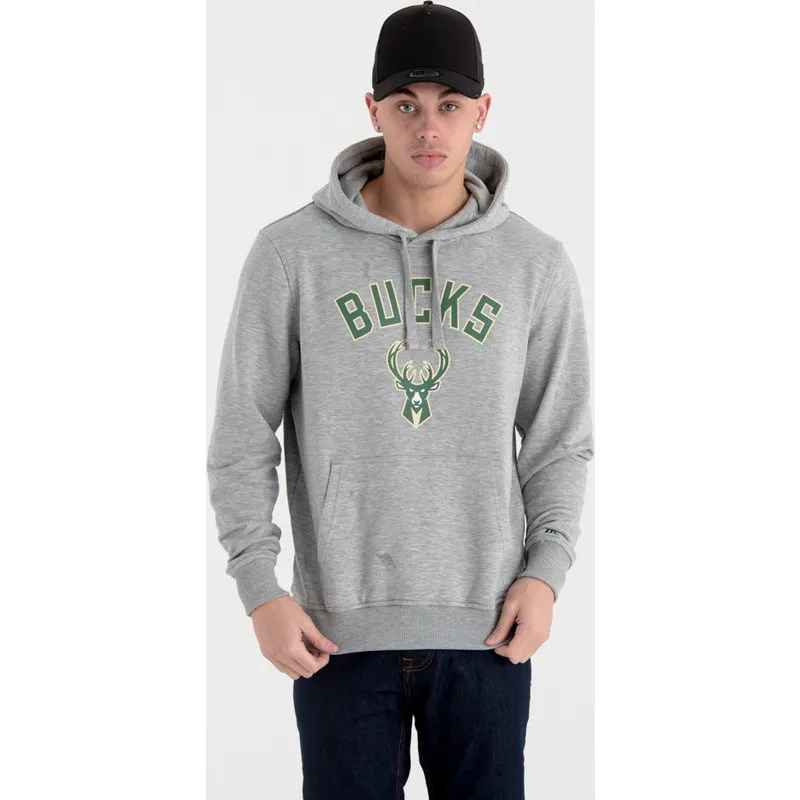 mikiny-s-kapucnou-siva-pullover-hoody-milwaukee-bucks-nba-new-era