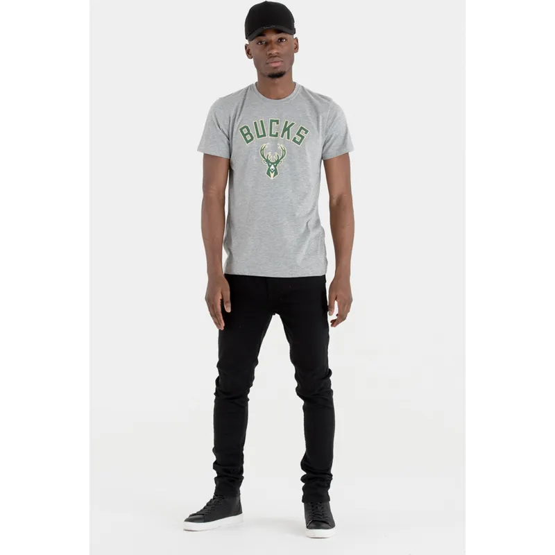 tricka-kratky-rukav-siva-milwaukee-bucks-nba-new-era