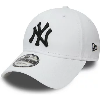 New Era Curved Brim 9FORTY Essential New York Yankees MLB Adjustable Cap weiß