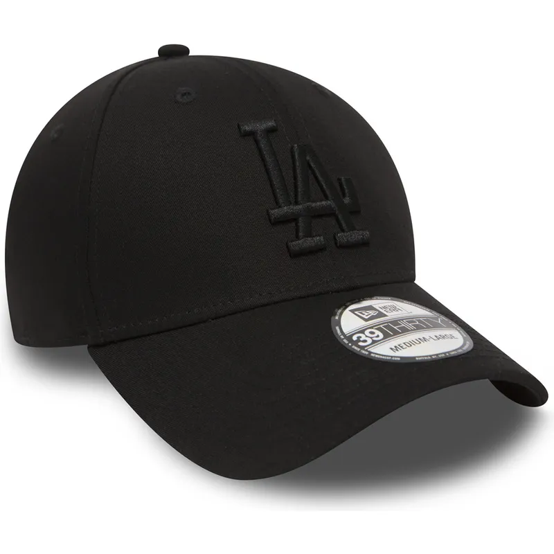 cap-zaoblena-black-ajustada-39thirty-essential-los-angeles-dodgers-mlb-new-era