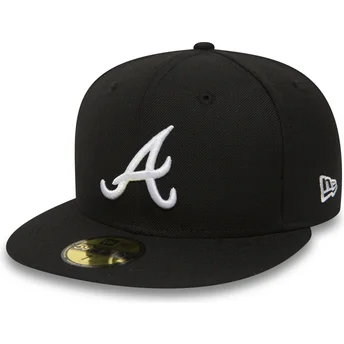 Šiltovky rovná čierna upravený 59FIFTY Essential Atlanta Braves MLB New Era