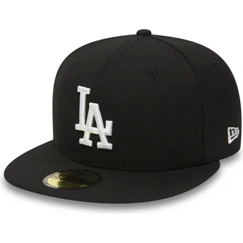 Cap rovná black ajustada 59FIFTY Essential Los Angeles Dodgers MLB New Era