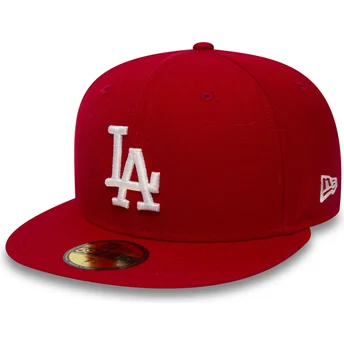 Šiltovka rovná červená upravená 59FIFTY Essential Los Angeles Dodgers MLB New Era