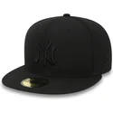 new-era-new-york-yankees-mlb-59fifty-black-on-black-schwarze-flache-kappe