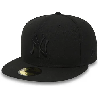 Šiltovky rovná čierna upravený 59FIFTY Black on Black New York Yankees MLB New Era