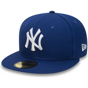 new-era-59fifty-essential-new-york-yankees-mlb-passgenaue-blaue-flat-cap