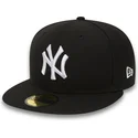 schwarze-enganliegende-59fifty-essential-flatcap-der-new-york-yankees-mlb-von-new-era