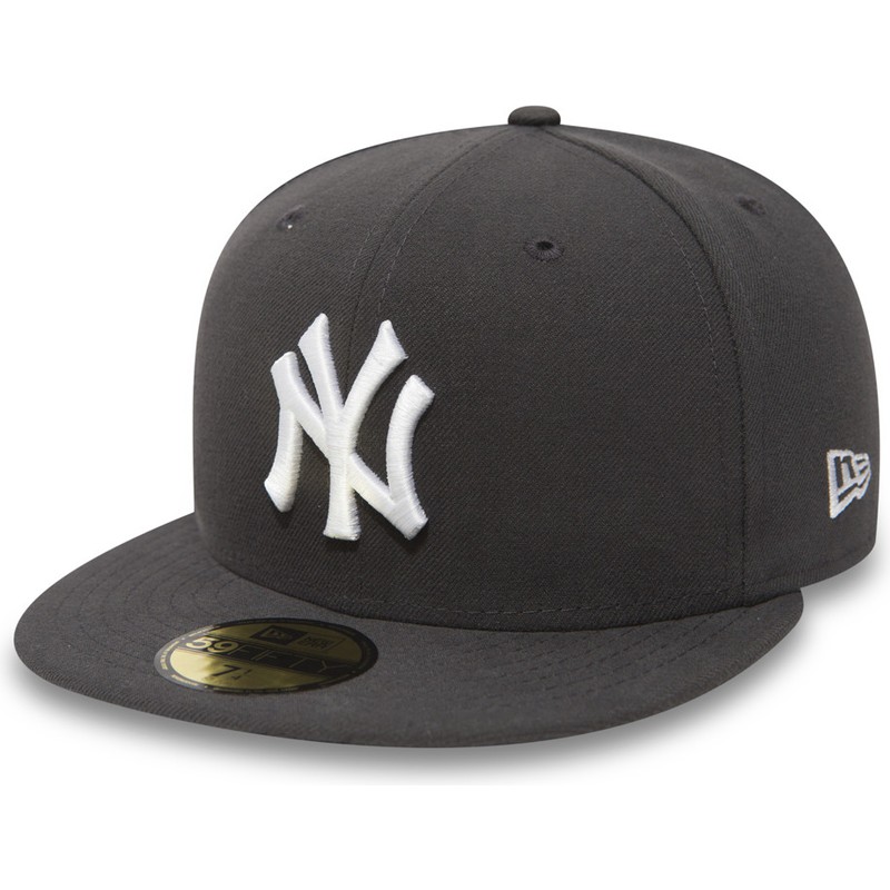 new-era-flat-brim-59fifty-essential-new-york-yankees-mlb-stone-fitted-cap-grau