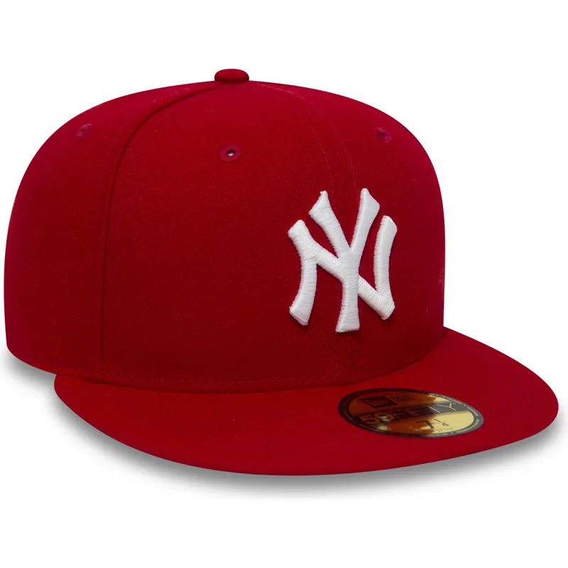 cap-rovna-red-ajustada-59fifty-essential-new-york-yankees-mlb-new-era