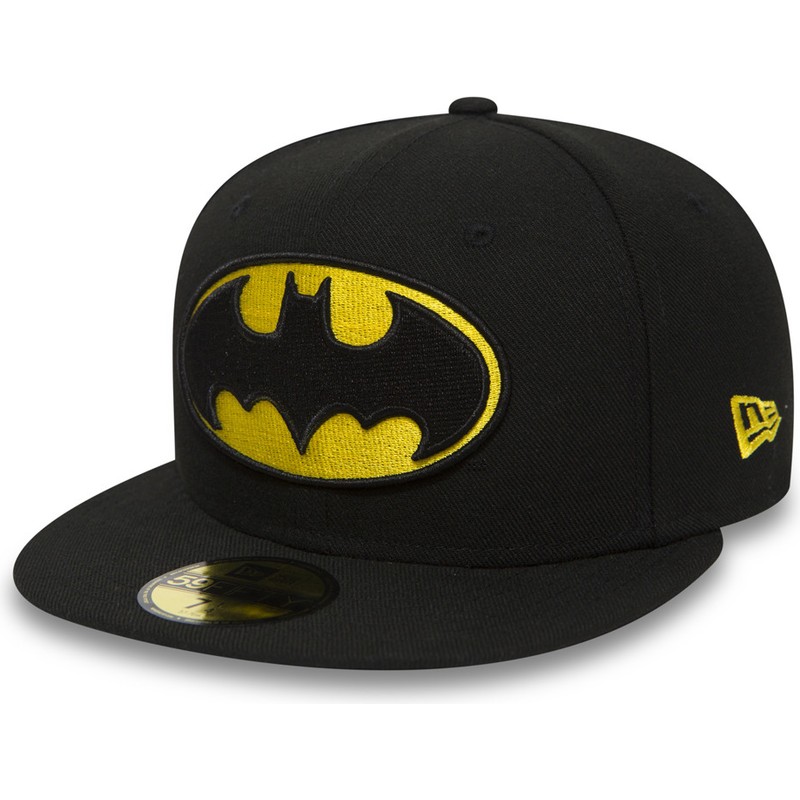 new-era-flat-brim-59fifty-batman-character-essential-warner-bros-black-fitted-cap