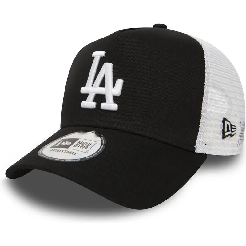 schwarze-trucker-kappe-clean-a-frame-der-los-angeles-dodgers-mlb-von-new-era