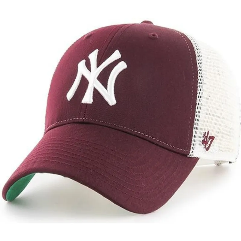 siltovka-zaoblena-cervena-snapback-new-york-yankees-mlb-47-brand