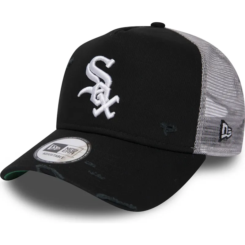 siltovka-zaoblena-cierna-snapback-distressed-a-frame-chicago-white-sox-mlb-new-era