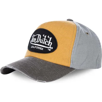 Šiltovky zaoblená žltá nastaviteľný pásik JACKGOG Von Dutch